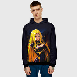 Толстовка-худи мужская Альфа - Сад теней, цвет: 3D-черный — фото 2