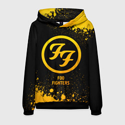 Толстовка-худи мужская Foo Fighters - gold gradient, цвет: 3D-черный