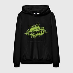 Толстовка-худи мужская The Prodigy green spider, цвет: 3D-черный