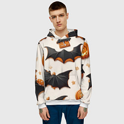 Толстовка-худи мужская Сладкий хеллоуин, цвет: 3D-белый — фото 2