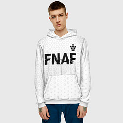Толстовка-худи мужская FNAF glitch на светлом фоне посередине, цвет: 3D-белый — фото 2