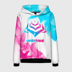 Толстовка-худи мужская Warframe neon gradient style, цвет: 3D-черный