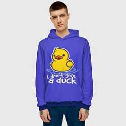 Толстовка-худи мужская I do not Give a Duck, цвет: 3D-синий — фото 2