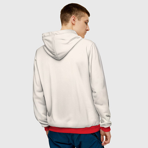 Мужская толстовка Дева оборотень / 3D-Красный – фото 4