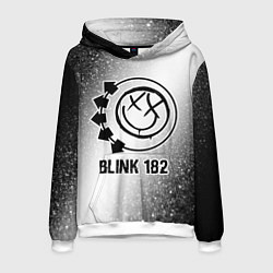 Толстовка-худи мужская Blink 182 glitch на светлом фоне, цвет: 3D-белый
