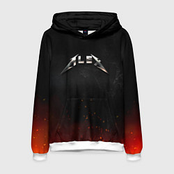 Толстовка-худи мужская Алекс в стиле Металлика, цвет: 3D-белый