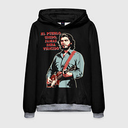 Толстовка-худи мужская Че Гевара с гитарой, цвет: 3D-меланж