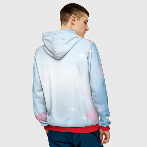 Мужская толстовка Newjeans bunny / 3D-Красный – фото 4