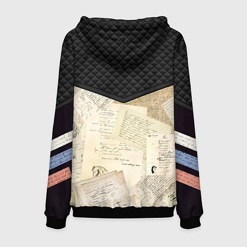 Мужская толстовка Черновики Пушкина / 3D-Черный – фото 2