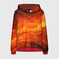 Толстовка-худи мужская Яркий огонь, цвет: 3D-красный