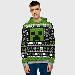 Толстовка-худи мужская Minecraft christmas sweater, цвет: 3D-меланж — фото 2