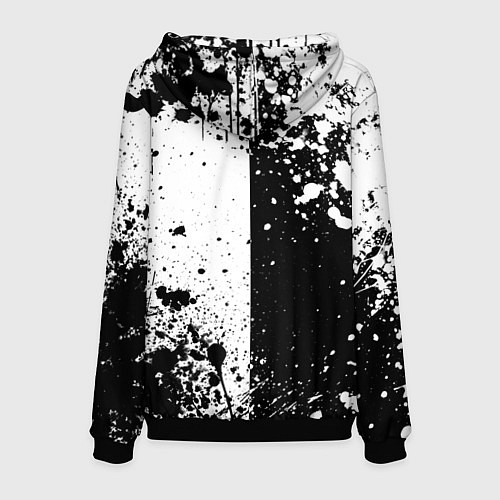 Мужская толстовка Король и шут - черно-белая абстракция / 3D-Черный – фото 2