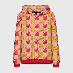 Толстовка-худи мужская Забавные леопарды, цвет: 3D-красный