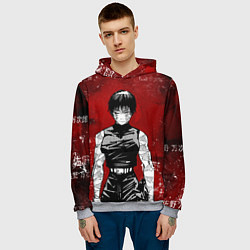 Толстовка-худи мужская Магическая битва - Маки Зенин, цвет: 3D-меланж — фото 2