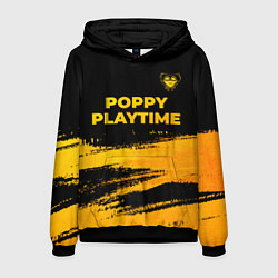 Толстовка-худи мужская Poppy Playtime - gold gradient посередине, цвет: 3D-черный