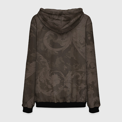 Мужская толстовка Кошачий самурай в японском стиле / 3D-Черный – фото 2