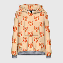 Толстовка-худи мужская Drawn Tiger, цвет: 3D-меланж