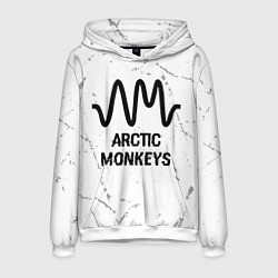 Мужская толстовка Arctic Monkeys glitch на светлом фоне