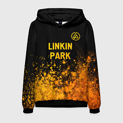 Толстовка-худи мужская Linkin Park - gold gradient посередине, цвет: 3D-черный