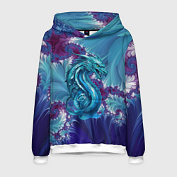Толстовка-худи мужская Dragon - irezumi - ai art, цвет: 3D-белый