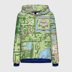 Толстовка-худи мужская Zelda: карта, цвет: 3D-синий