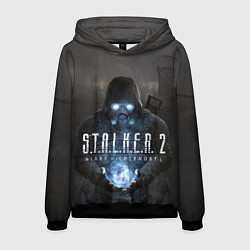 Толстовка-худи мужская STALKER 2 одиночка с артефактом, цвет: 3D-черный