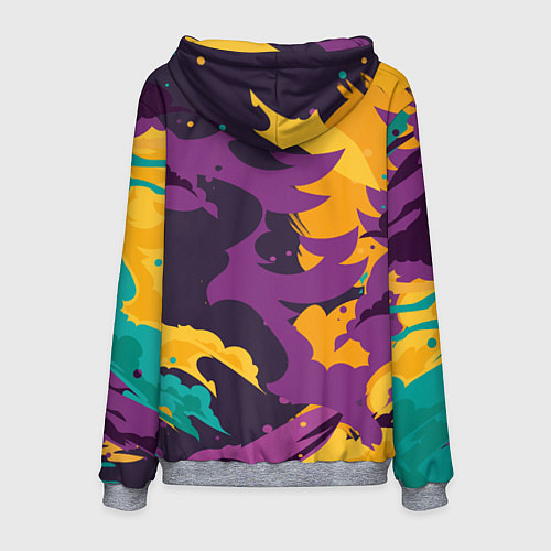 Мужская толстовка Стильный хиппи в очках / 3D-Меланж – фото 2