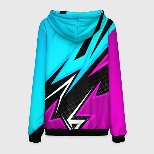 Мужская толстовка Герб рф - неоновый / 3D-Черный – фото 2