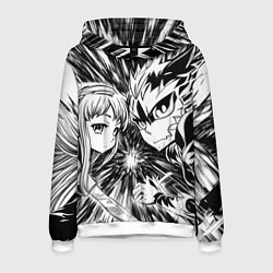Толстовка-худи мужская Серия анимэ безумная парочка, цвет: 3D-белый