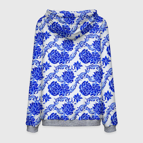 Мужская толстовка Гжель классика / 3D-Меланж – фото 2