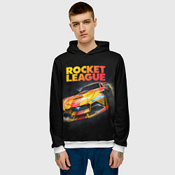 Толстовка-худи мужская Rocket League - Tyranno GXT, цвет: 3D-белый — фото 2