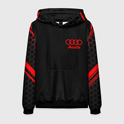 Толстовка-худи мужская Audi sport geometry, цвет: 3D-черный
