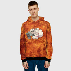 Толстовка-худи мужская Взрывоопасная Фапута, цвет: 3D-черный — фото 2