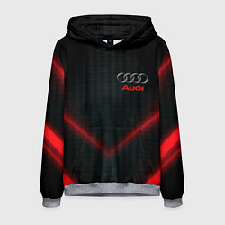 Толстовка-худи мужская Audi stripes neon, цвет: 3D-меланж