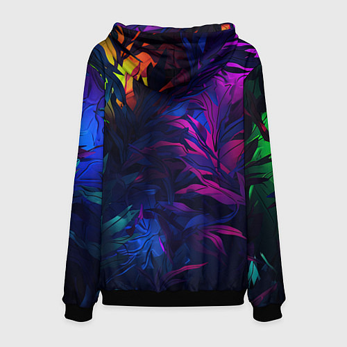 Мужская толстовка Абстрактный камуфляж в кислотных абстрактных пятна / 3D-Черный – фото 2