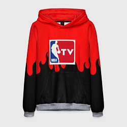 Толстовка-худи мужская NBA sport flame, цвет: 3D-меланж