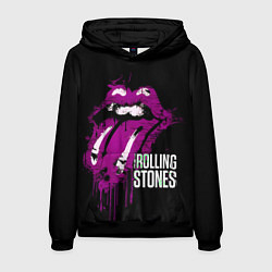 Толстовка-худи мужская The Rolling Stones - lips, цвет: 3D-черный