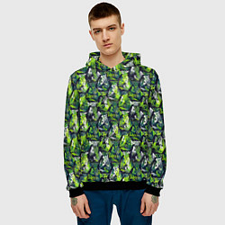 Толстовка-худи мужская Three, цвет: 3D-черный — фото 2