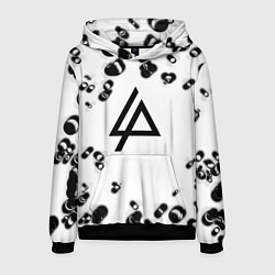 Толстовка-худи мужская Linkin park краски текстура, цвет: 3D-черный