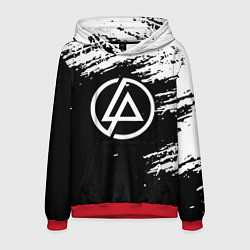 Толстовка-худи мужская Linkin Park - black and white, цвет: 3D-красный