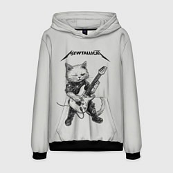 Толстовка-худи мужская Mewtallica, цвет: 3D-черный
