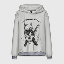 Толстовка-худи мужская Mewtallica, цвет: 3D-меланж