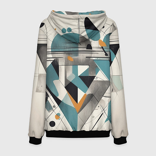 Мужская толстовка Три человека авангард / 3D-Черный – фото 2