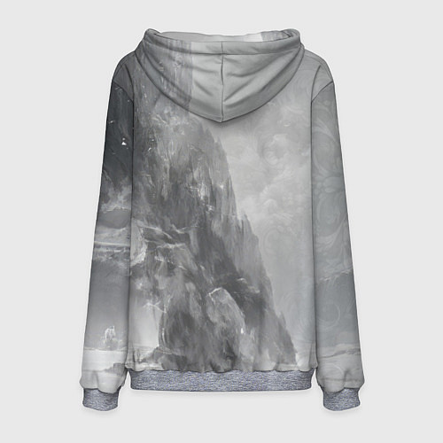 Мужская толстовка Рыцарь у подножья горы / 3D-Меланж – фото 2