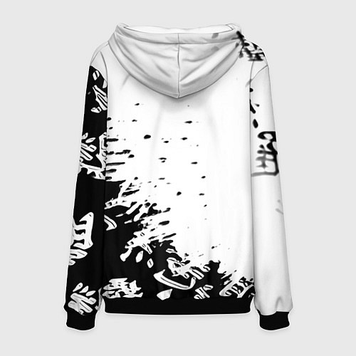 Мужская толстовка Ghost of Tsushima текстура samurai / 3D-Черный – фото 2