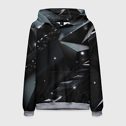 Толстовка-худи мужская Black luxury abstract, цвет: 3D-меланж
