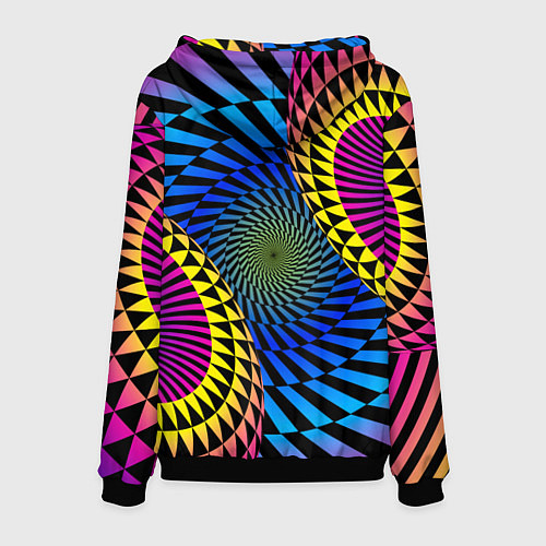 Мужская толстовка Абстрактный узор / 3D-Черный – фото 2