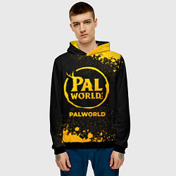 Толстовка-худи мужская Palworld - gold gradient, цвет: 3D-черный — фото 2