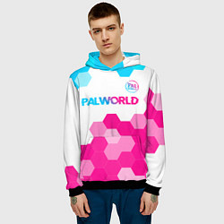 Толстовка-худи мужская Palworld neon gradient style посередине, цвет: 3D-черный — фото 2