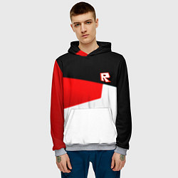 Толстовка-худи мужская Roblox текстура мобайл геометрия, цвет: 3D-меланж — фото 2